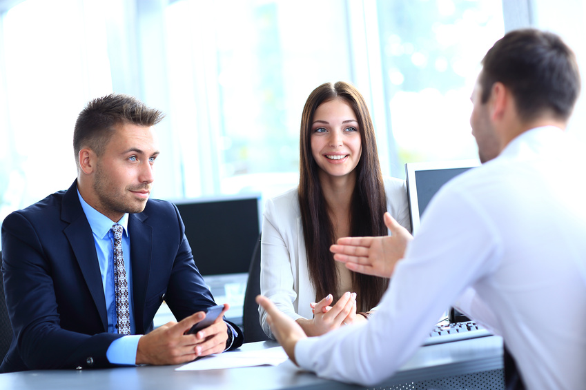 Business meeting in an office